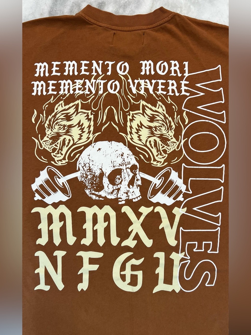 Rare Darc Sport Memento Mori Orange Heavyweight Tee 529/1000